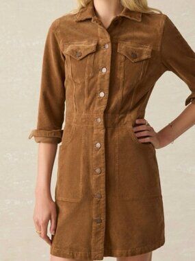 Faherty Brown Corduroy Women's Dress